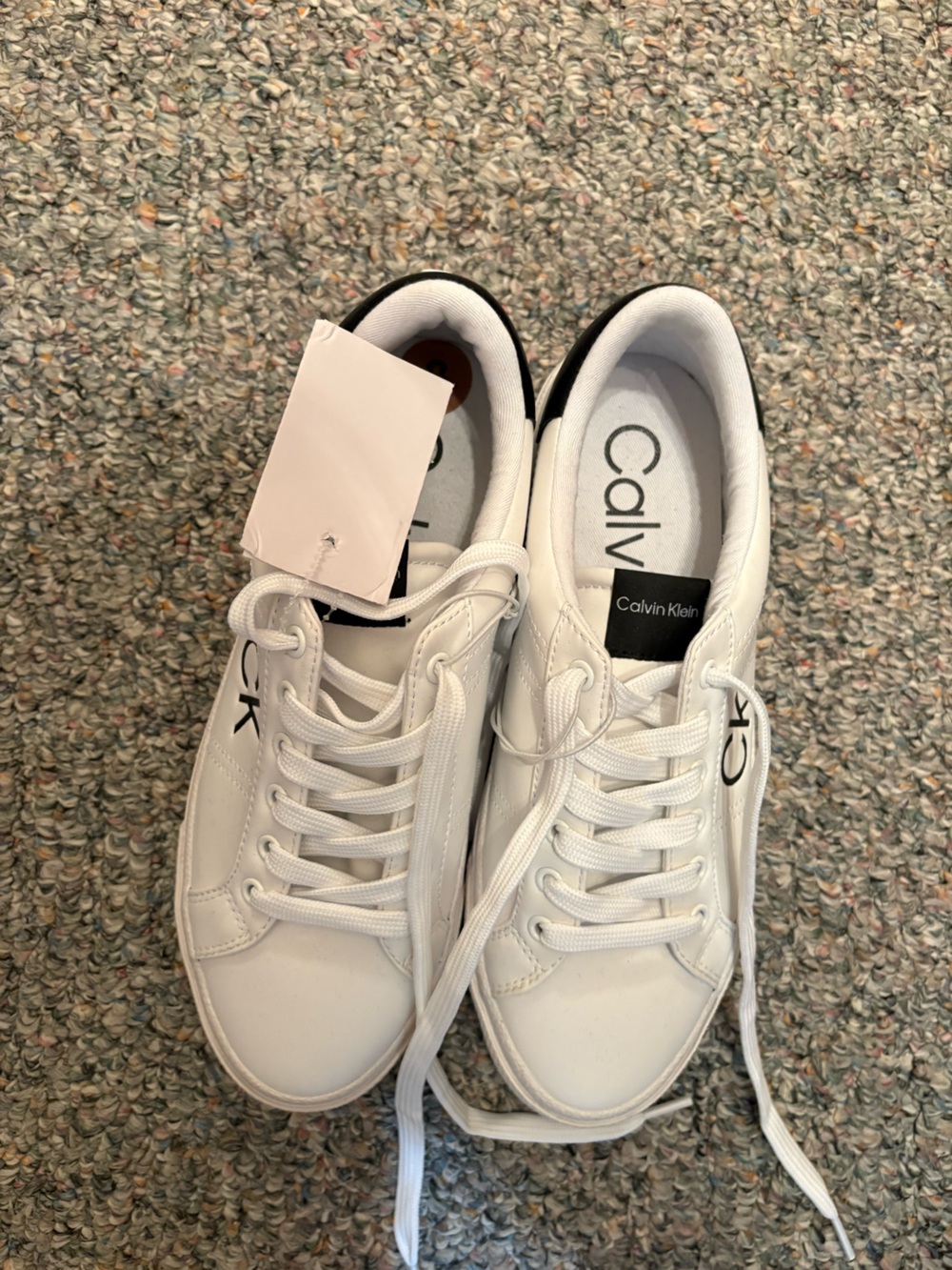Calvin Klein women’s White Low-Top Sneakers
